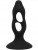 Чёрная анальная пробка с полостями для сжатия и легкого введения - 11 см.